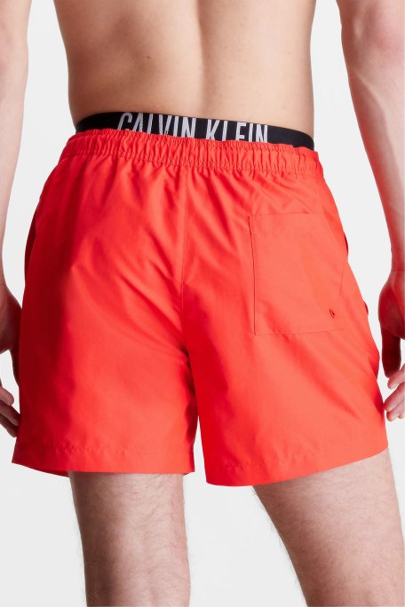 Calvin Klein Çift Bel Detaylı Deniz Şortu Belden Bağlamalı KM0KM00992XM9 Erkek Mayo Short KM0KM00992 XM9 KIRMIZI - 2