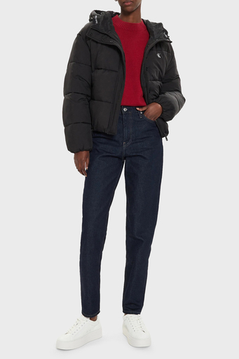 Calvin Klein Comfort Fit Kapüşonlu Kapitone J20J224112BEH Bayan Mont J20J224112 BEH SİYAH - 3