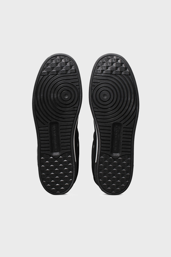 Calvin Klein Deri Logolu Bilekli Sneaker YM0YM011090GM Erkek Ayakkabı YM0YM01109 0GM SİYAH-BEYAZ - 5