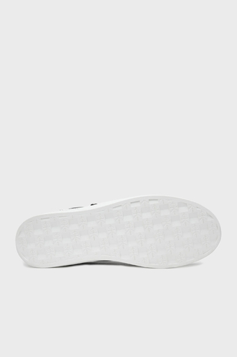 Calvin Klein Deri Logolu Fermuar Detaylı Sneaker YM0YM012540GM Erkek Ayakkabı YM0YM01254 0GM SİYAH-BEYAZ - 5