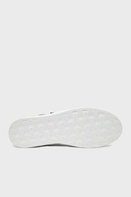 Calvin Klein Deri Logolu Fermuar Detaylı Sneaker YM0YM012540GM Erkek Ayakkabı YM0YM01254 0GM SİYAH-BEYAZ - 5
