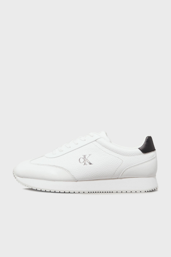 Calvin Klein Deri Logolu Sneaker YM0YM0118701W Erkek Ayakkabı YM0YM01187 01W BEYAZ-SİYAH - 2
