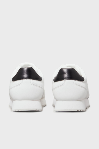Calvin Klein Deri Logolu Sneaker YM0YM0118701W Erkek Ayakkabı YM0YM01187 01W BEYAZ-SİYAH - 5