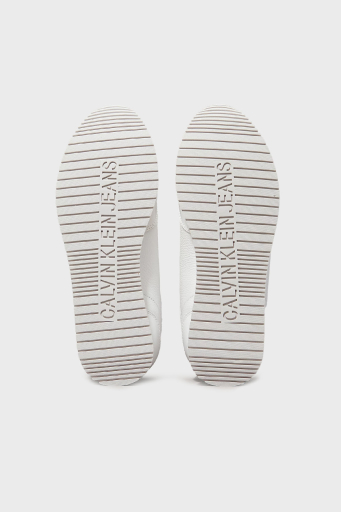 Calvin Klein Deri Logolu Sneaker YM0YM0118701W Erkek Ayakkabı YM0YM01187 01W BEYAZ-SİYAH - 7