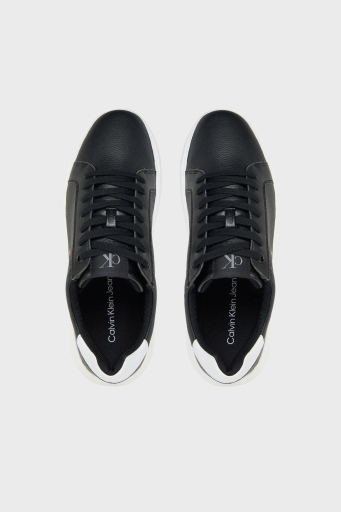 Calvin Klein Deri Logolu Sneaker YM0YM011980GN Erkek Ayakkabı YM0YM01198 0GN SİYAH-BEYAZ - 3
