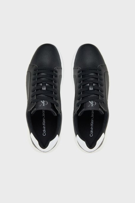Calvin Klein Deri Logolu Sneaker YM0YM011980GN Erkek Ayakkabı YM0YM01198 0GN SİYAH-BEYAZ - 9