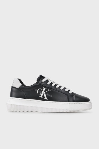Calvin Klein Deri Logolu Sneaker YW0YW00823BDS Bayan Ayakkabı YW0YW00823 BDS SİYAH - 1