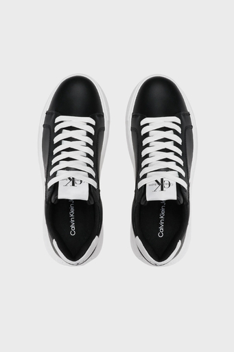 Calvin Klein Deri Logolu Sneaker YW0YW00823BDS Bayan Ayakkabı YW0YW00823 BDS SİYAH - 4