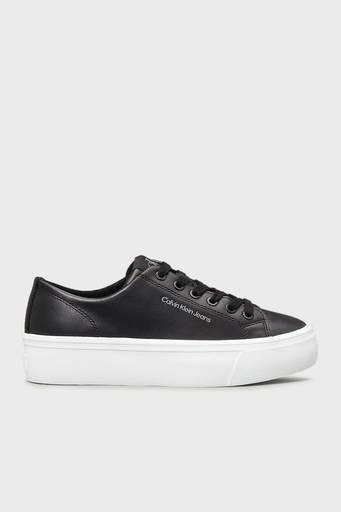 Calvin Klein Deri Platform Sneaker YW0YW017710GM Bayan Ayakkabı YW0YW01771 0GM SİYAH-BEYAZ - 1