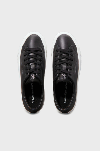 Calvin Klein Deri Platform Sneaker YW0YW017710GM Bayan Ayakkabı YW0YW01771 0GM SİYAH-BEYAZ - 3