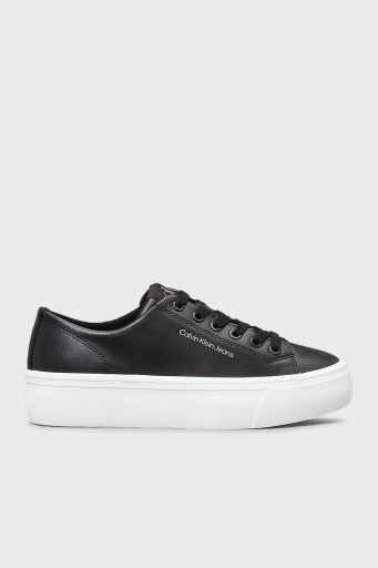 Calvin Klein Deri Platform Sneaker YW0YW017710GM Bayan Ayakkabı YW0YW01771 0GM SİYAH-BEYAZ - 8