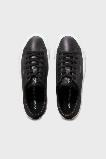 Calvin Klein Deri Platform Sneaker YW0YW017710GM Bayan Ayakkabı YW0YW01771 0GM SİYAH-BEYAZ - 10