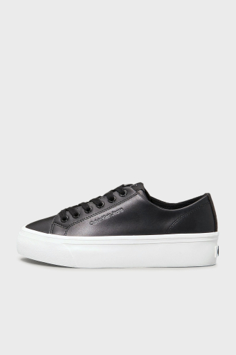Calvin Klein Deri Platform Sneaker YW0YW017710GM Bayan Ayakkabı YW0YW01771 0GM SİYAH-BEYAZ - 11