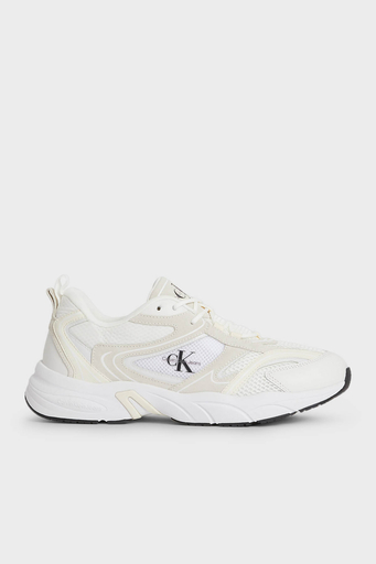 Calvin Klein Deri Sneaker YM0YM006360K6 Erkek Ayakkabı YM0YM00636 0K6 BEYAZ - 1