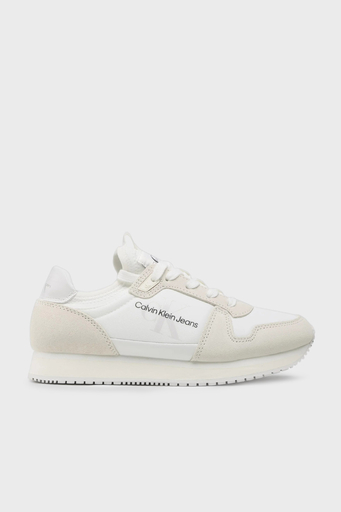 Calvin Klein Deri Sneaker YW0YW008400K7 Bayan Ayakkabı YW0YW00840 0K7 BEYAZ - 1