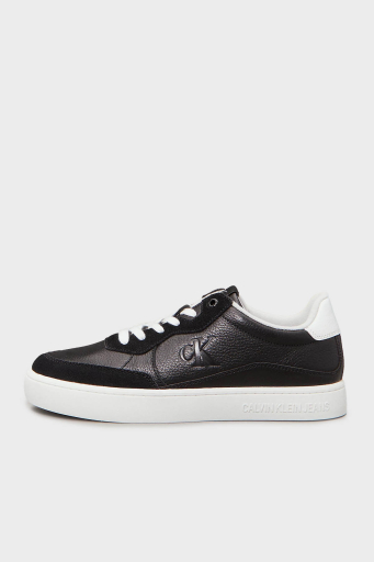 Calvin Klein Deri ve Süet Detaylı Sneaker YM0YM011530GM Erkek Ayakkabı YM0YM01153 0GM SİYAH-BEYAZ - 2