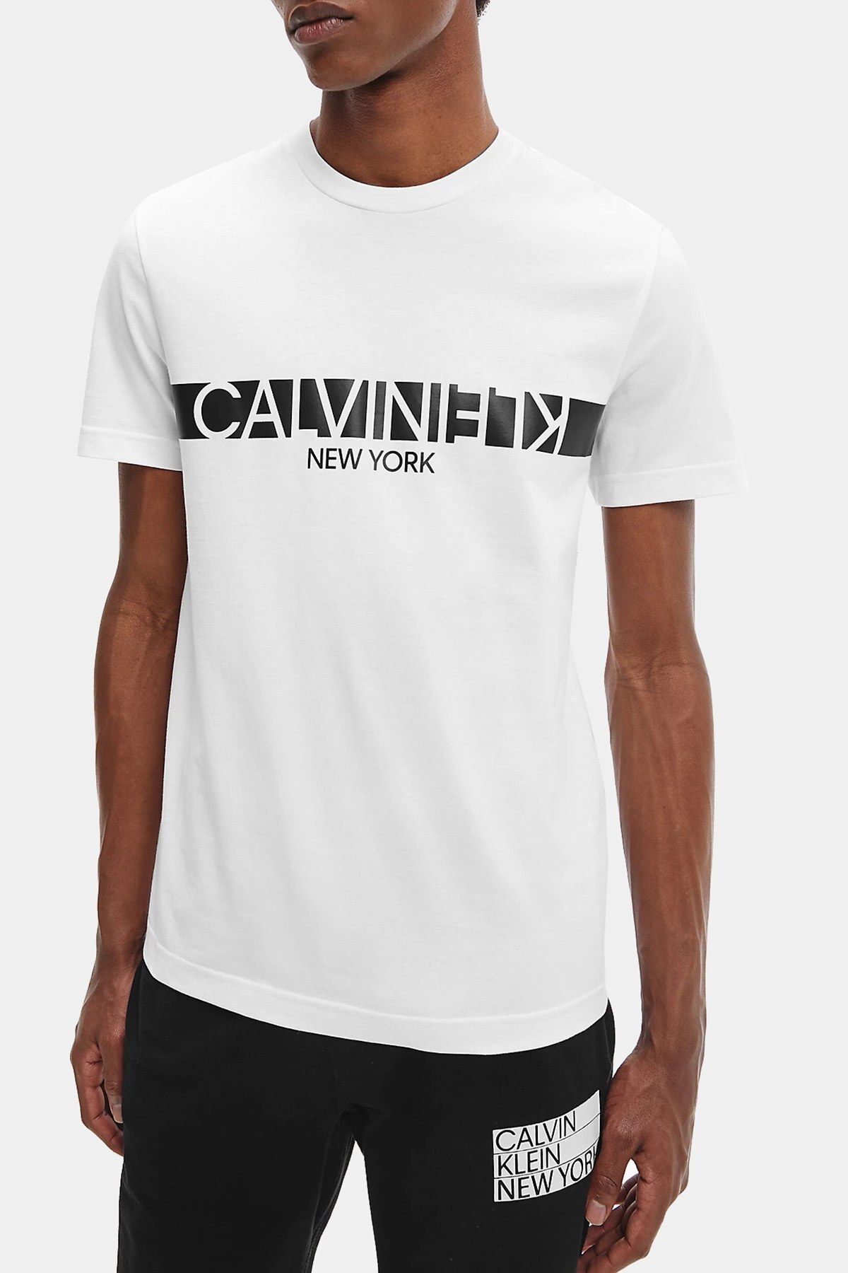 Calvin Klein Erkek T Shirt K10K107124 YAF BEYAZ