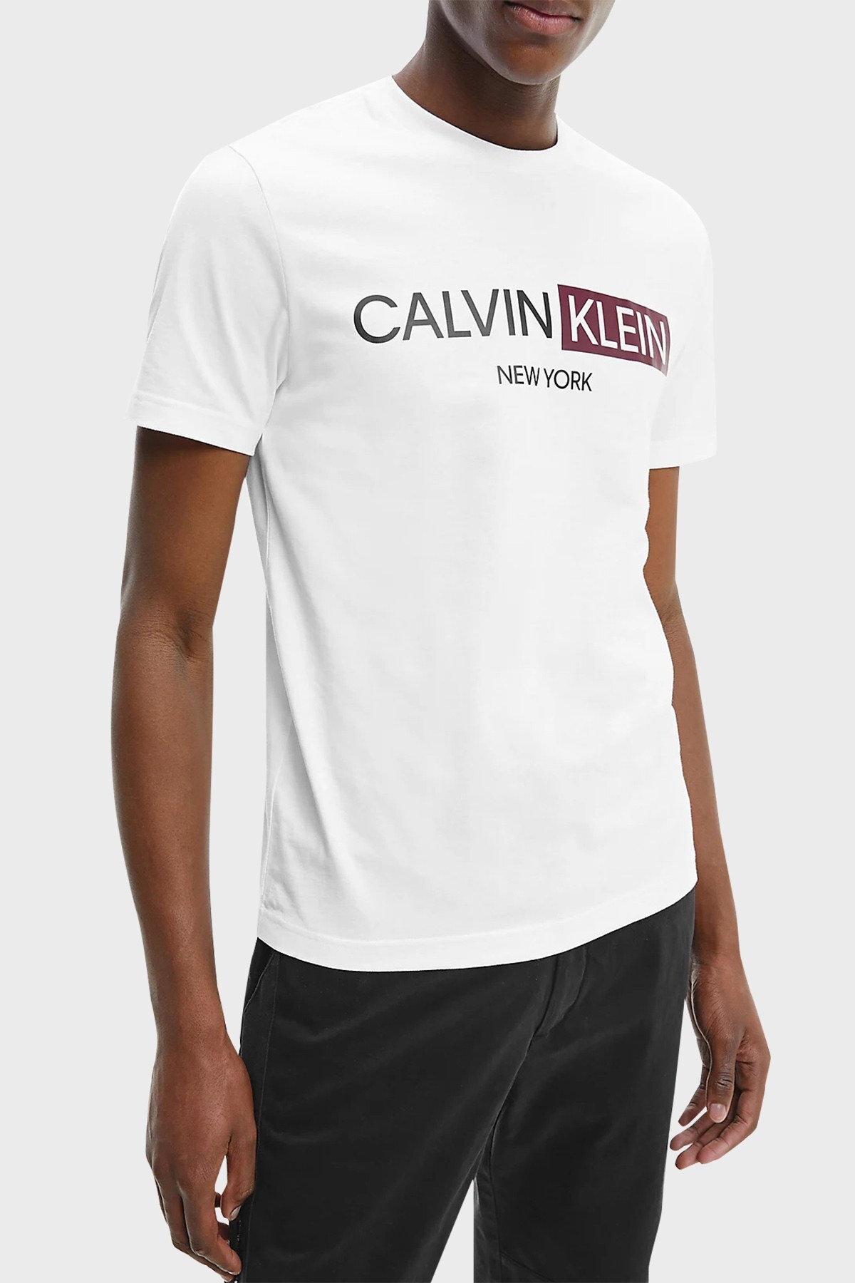 Calvin Klein Erkek T Shirt K10K107256 YAF BEYAZ