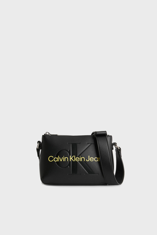 Calvin Klein - Calvin Klein Fermuarlı Ayarlanabilir Çapraz Askılı K60K6106810GN Bayan Çanta K60K610681 0GN SİYAH