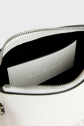 Calvin Klein Fermuarlı Ayarlanabilir Çapraz Askılı K60K6106810LI Bayan Çanta K60K610681 0LI BEYAZ-GÜMÜŞ - 10
