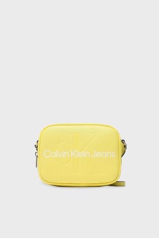Calvin Klein - Calvin Klein Fermuarlı Ayarlanabilir Omuz Askılı K60K610275LAE Bayan Çanta K60K610275 LAE SARI