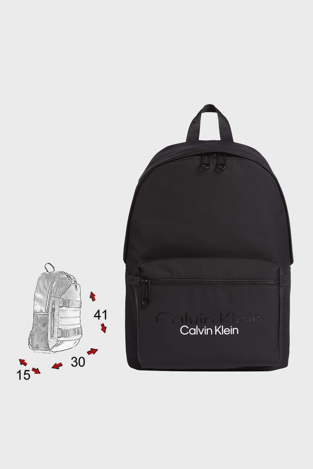 Calvin Klein Fermuarlı Erkek Sırt Çantası K50K508715 BAX SİYAH