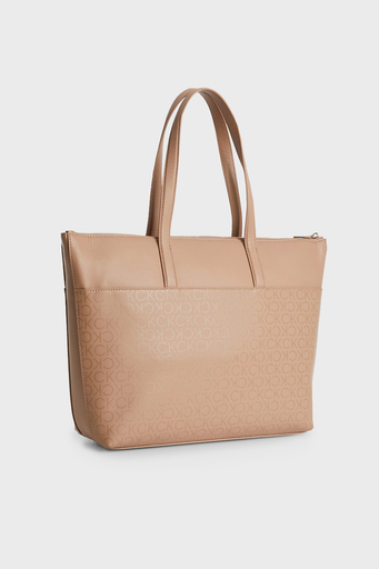 Calvin Klein Fermuarlı Omuz K60K6098750HE Bayan Çanta K60K609875 0HE BEJ - 5