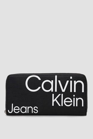 Calvin Klein - Calvin Klein Fermuarlı RFID Bayan Cüzdan K60K610099 0GJ SİYAH