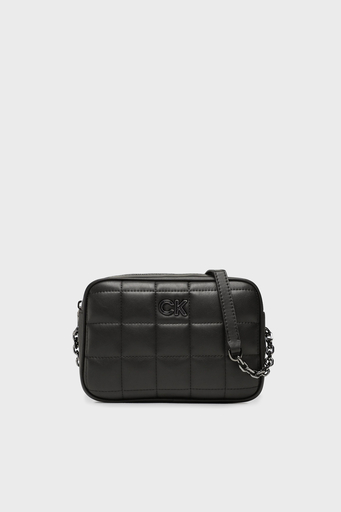 Calvin Klein Fermuarlı Zincir Detaylı Çapraz Askılı K60K610445BAX Bayan Çanta K60K610445 BAX SİYAH - 1