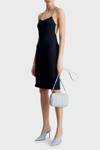 Calvin Klein Fermuarlı Zincir Detaylı Çapraz Askılı K60K610445DYI Bayan Çanta K60K610445 DYI AÇIK MAVİ - 2