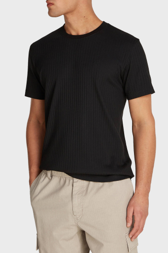 Calvin Klein Fitilli Streç Pamuklu Regular Fit Bisiklet Yaka J30J326149BEH Erkek T Shirt J30J326149 BEH SİYAH - 5
