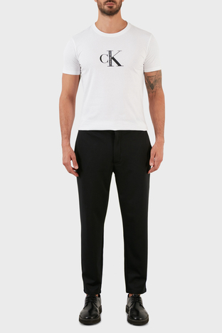 Calvin Klein - Calvin Klein Geri Dönüşümlü Normal Bel Tapered Fit Erkek Pantolon K10K109913 BEH SİYAH