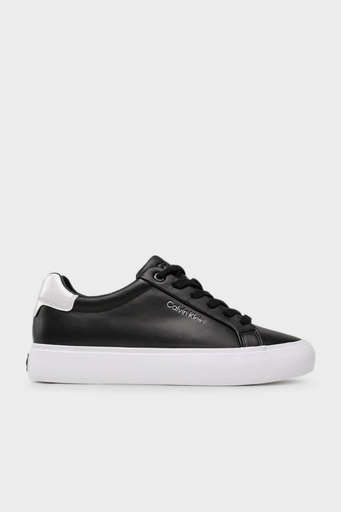 Calvin Klein Hakiki Deri Logo Detaylı Sneaker HW0HW016810GJ Bayan Ayakkabı HW0HW01681 0GJ SİYAH-BEYAZ - 6