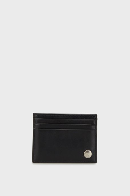 Calvin Klein Hakiki Deri Logolu LV04G1081GUB1 Erkek Kartlık LV04G1081G UB1 SİYAH - 1