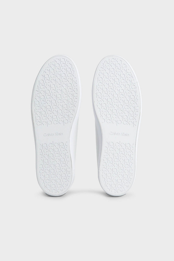 Calvin Klein Hakiki Deri Logolu Sneaker HW0HW016810K4 Bayan Ayakkabı HW0HW01681 0K4 BEYAZ-SİYAH - 5