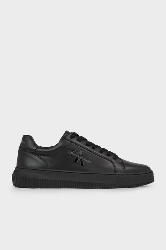 Calvin Klein Hakiki Deri Logolu Sneaker YM0YM006810GT Erkek Ayakkabı YM0YM00681 0GT SİYAH - 1