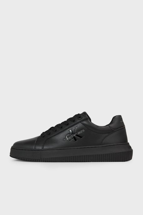 Calvin Klein Hakiki Deri Logolu Sneaker YM0YM006810GT Erkek Ayakkabı YM0YM00681 0GT SİYAH - 2