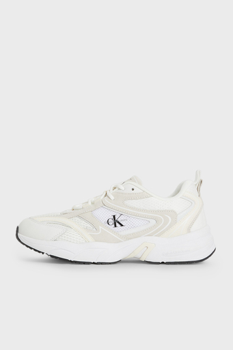 Calvin Klein Hakiki Deri Retro Sneaker YW0YW009440K5 Bayan Ayakkabı YW0YW00944 0K5 BEYAZ - 3