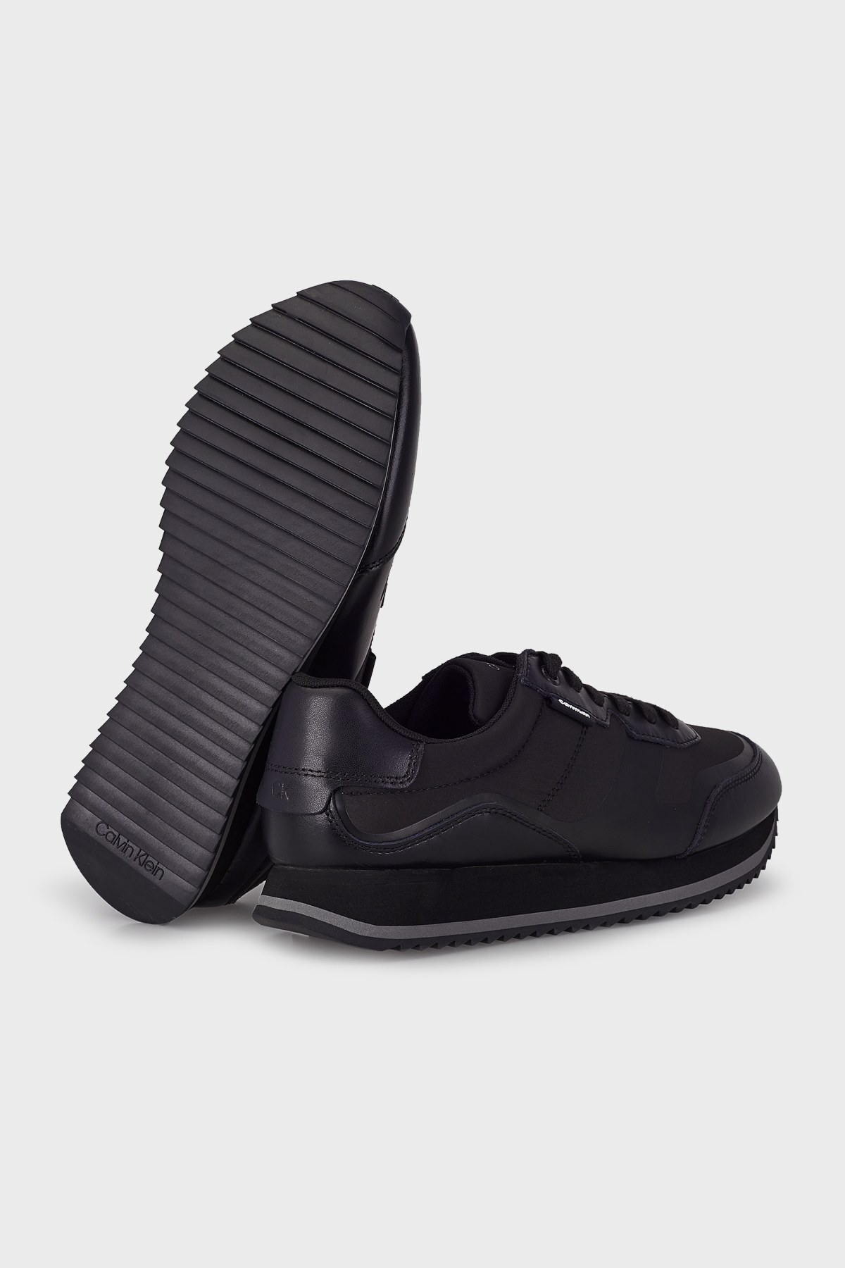 Calvin Klein Hakiki Deri Sneaker Erkek Ayakkabı HM0HM00551 0GJ SİYAH