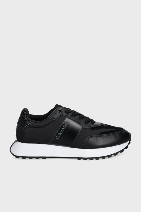 Calvin Klein Hakiki Deri Süet Detaylı Kalın Taban Sneaker HM0HM01841BEH Erkek Ayakkabı HM0HM01841 BEH SİYAH - 1