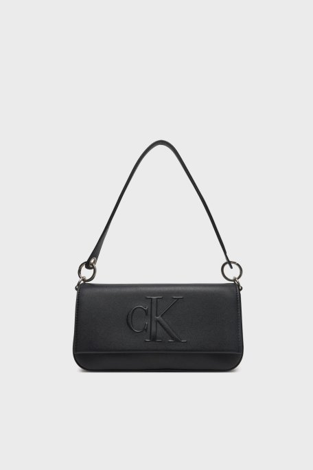 Calvin Klein Kabartma Logolu Omuz Askılı LV04K3148GUB1 Bayan Çanta LV04K3148G UB1 SİYAH - 1
