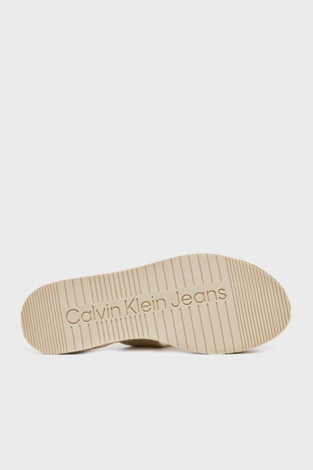 Calvin Klein Kalın Tabanlı Logolu YW0YW01704AEO Bayan Terlik YW0YW01704 AEO EKRU - 10