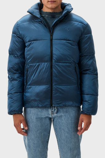 Calvin Klein Kapitoneli Regular Fit Parlak Görünümlü Dik Yaka Şişme J30J326097CDO Erkek Mont J30J326097 CDO LACİVERT - 1