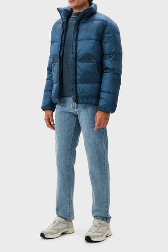 Calvin Klein Kapitoneli Regular Fit Parlak Görünümlü Dik Yaka Şişme J30J326097CDO Erkek Mont J30J326097 CDO LACİVERT - 3