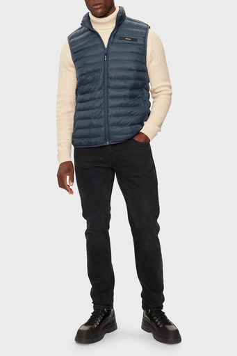 Calvin Klein Kapitoneli Regular Fit Su İtici Dik Yaka Şişme K10K113470PPK Erkek Yelek K10K113470 PPK MAVİ - 3