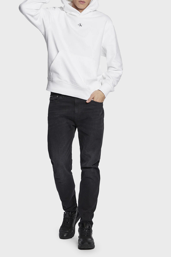 Calvin Klein Kapüşonlu Kanguru Cepli % 100 Pamuk Regular Fit J30J322535YAF Erkek Sweat J30J322535 YAF BEYAZ - 2