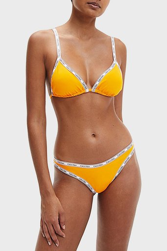 Calvin Klein Logo Baskılı Bayan Bikini Altı KW0KW01709 ZEG SARI - 1