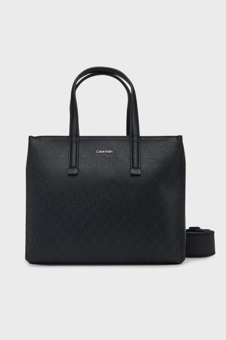 Calvin Klein Logo Baskılı Çıkarılabilir Askılı K60K613023BEH Bayan Çanta K60K613023 BEH SİYAH - 1