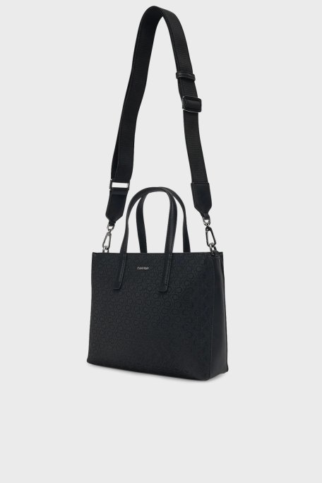 Calvin Klein Logo Baskılı Çıkarılabilir Askılı K60K613023BEH Bayan Çanta K60K613023 BEH SİYAH - 3
