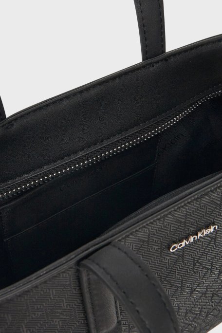 Calvin Klein Logo Baskılı Çıkarılabilir Askılı K60K613023BEH Bayan Çanta K60K613023 BEH SİYAH - 4